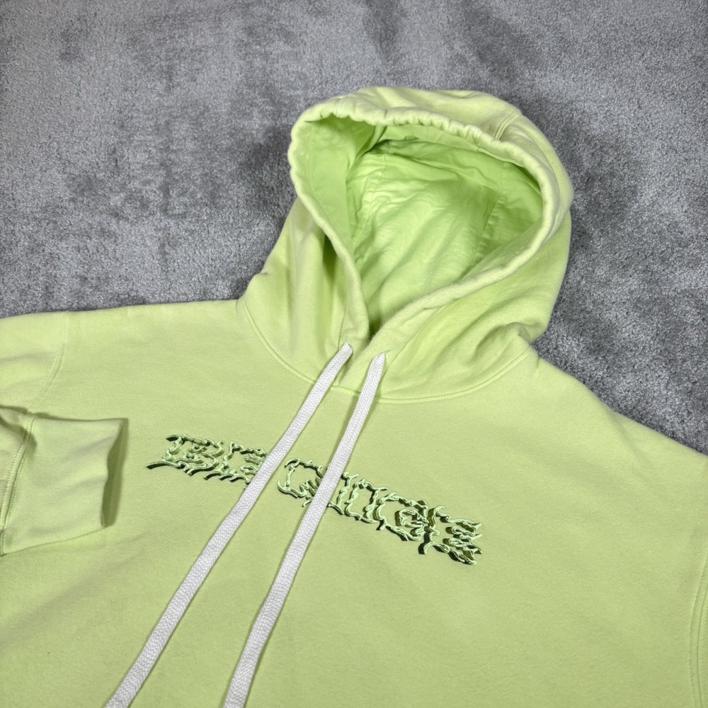 Nike Hoodie Sweatshirt Mens XLT Pullover Neon Green Fleece Be Nice Graphic